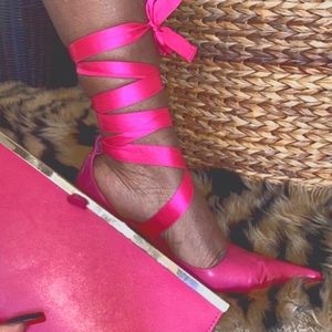 Aldo Strappy pink heels